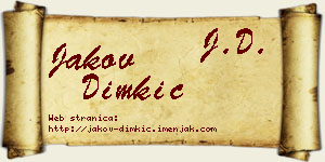 Jakov Dimkić vizit kartica